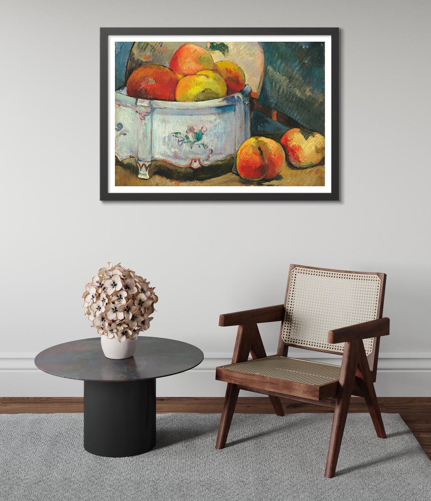 Stilleben med persikor