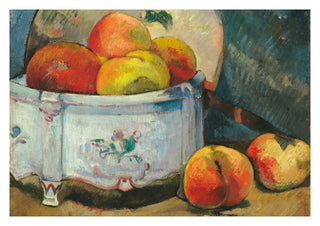 Stilleben med persikor print