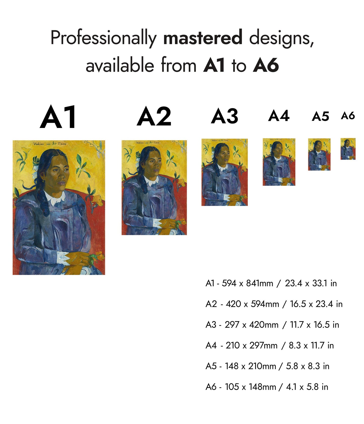Tahitiska kvinna med blomma