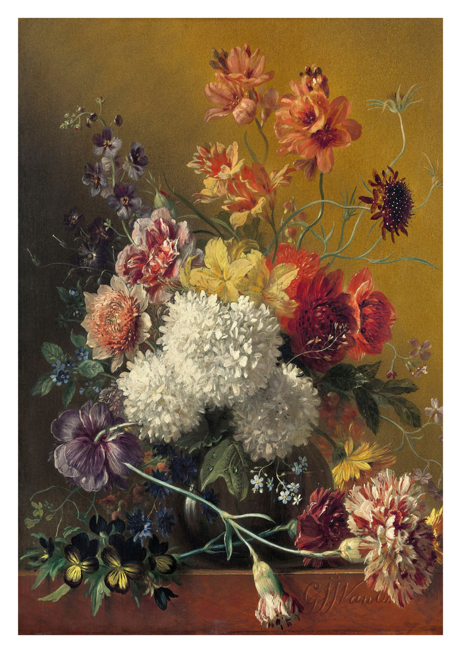 Stilleven met bloemen - Print Only frame