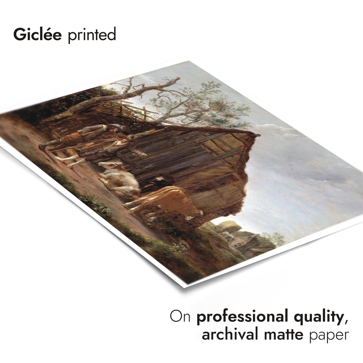 Two Peasants with Cows