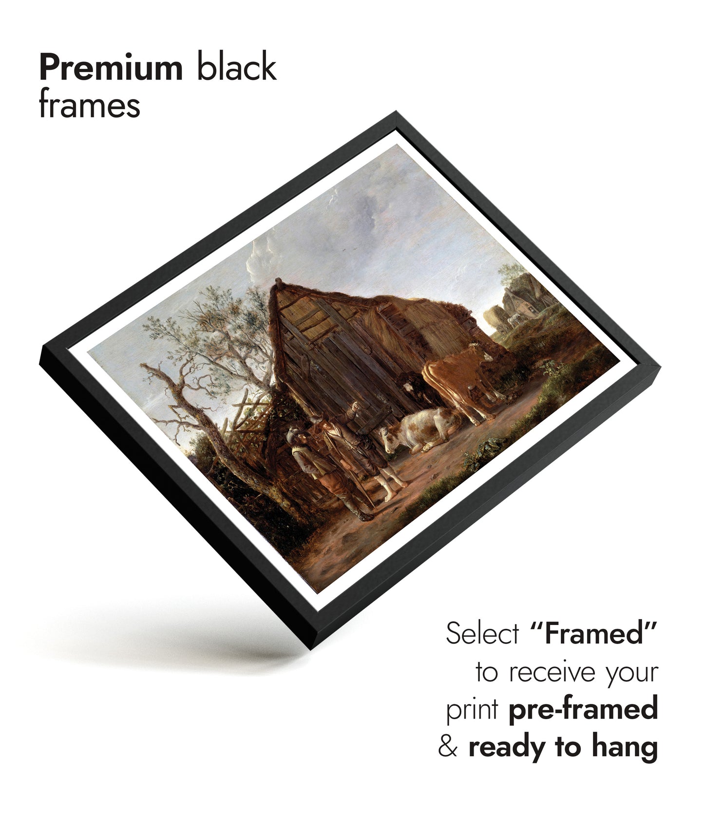 Two Peasants with Cows