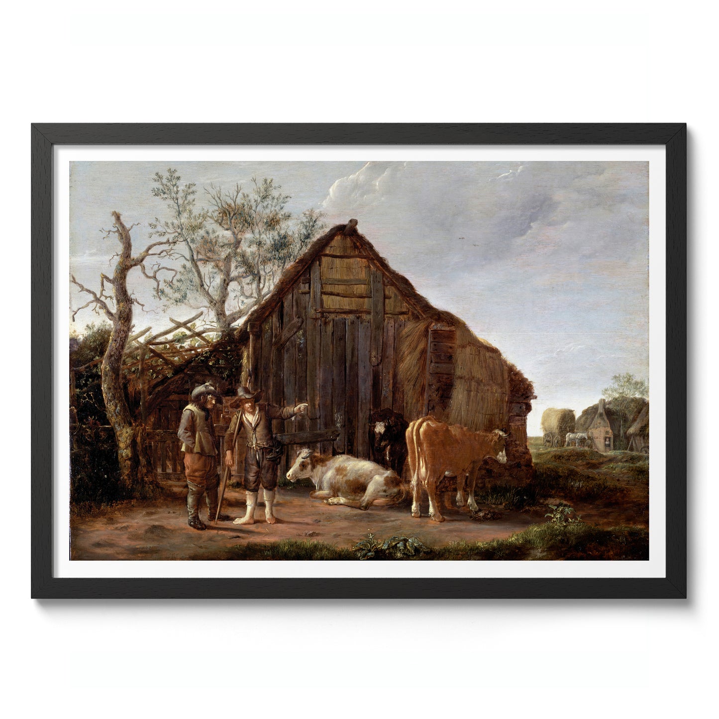 Two Peasants with Cows