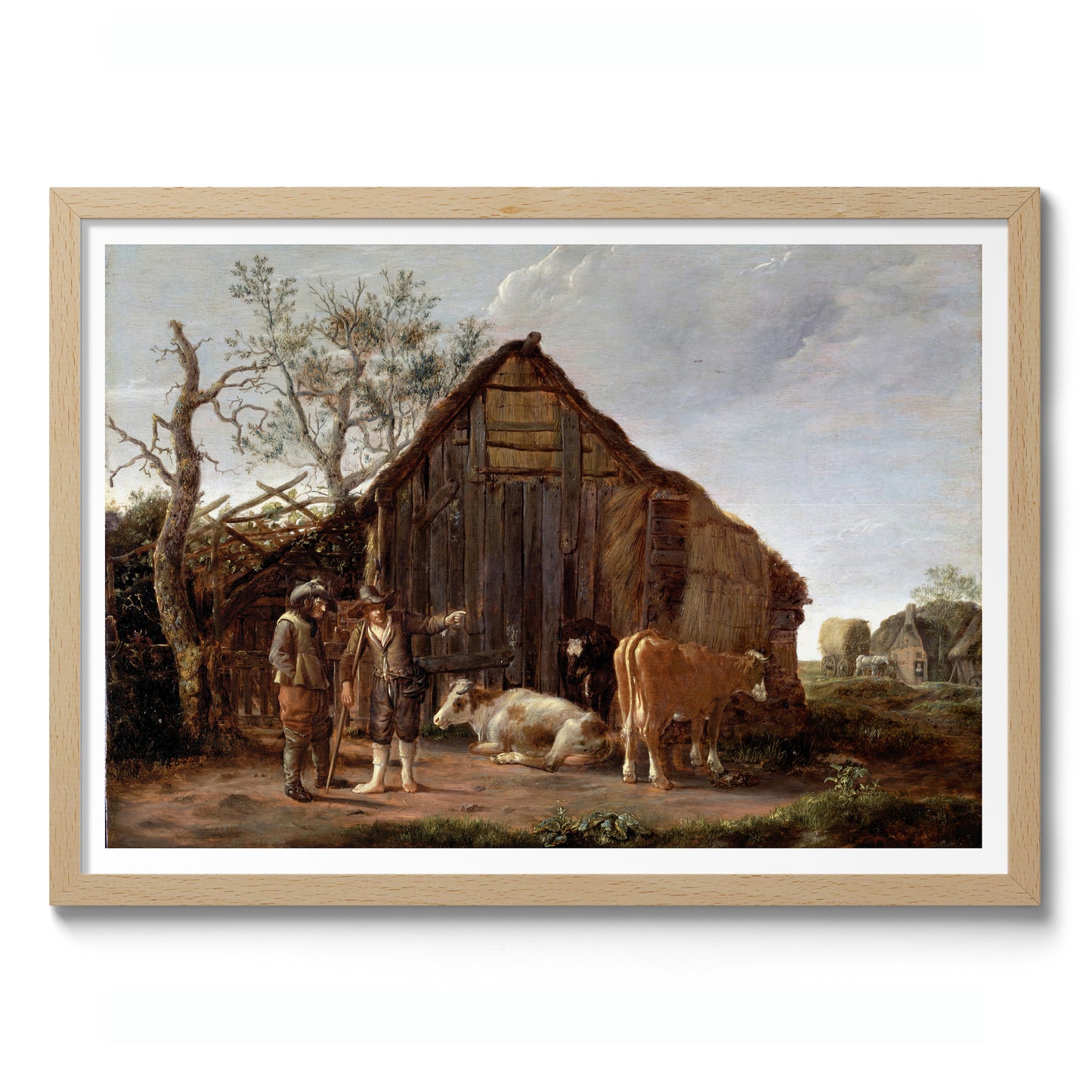 Two Peasants with Cows
