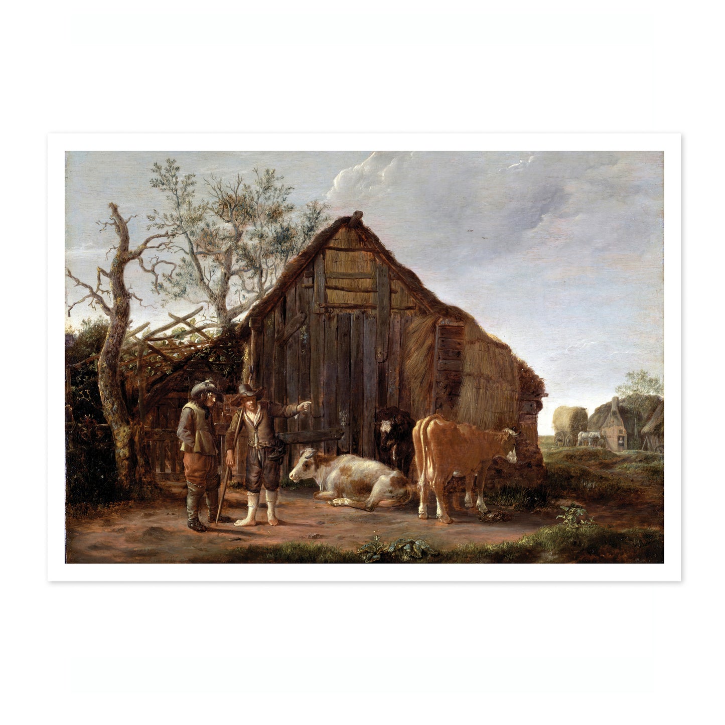 Two Peasants with Cows