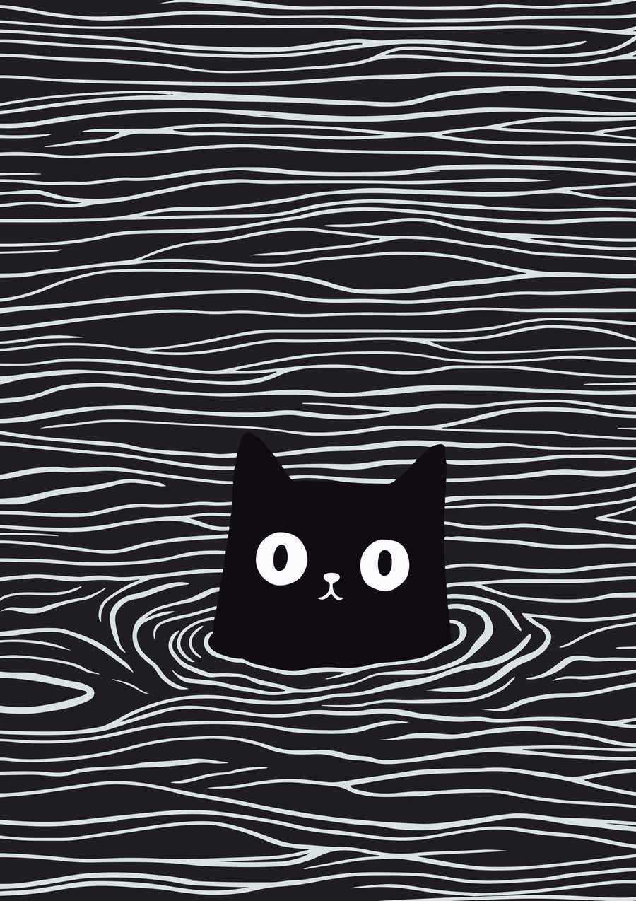 Kitten Ripples - Print Only frame