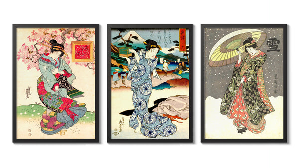 Geisha Exhibition - Set of 3