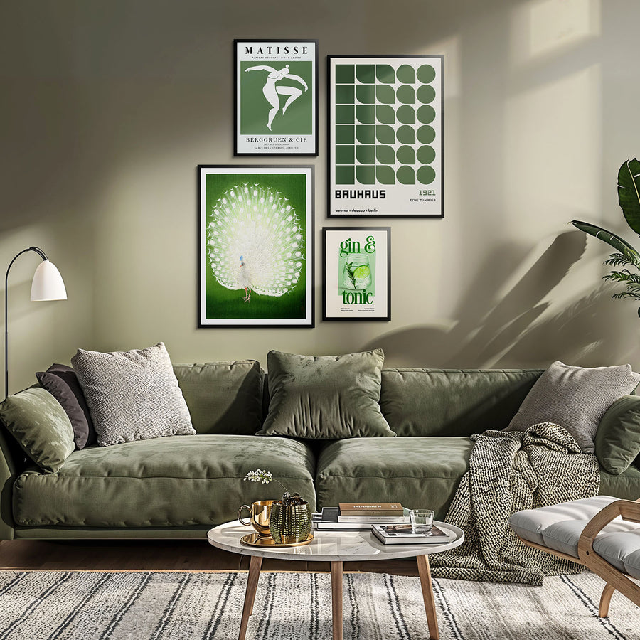 Modern Green Gallery Wall