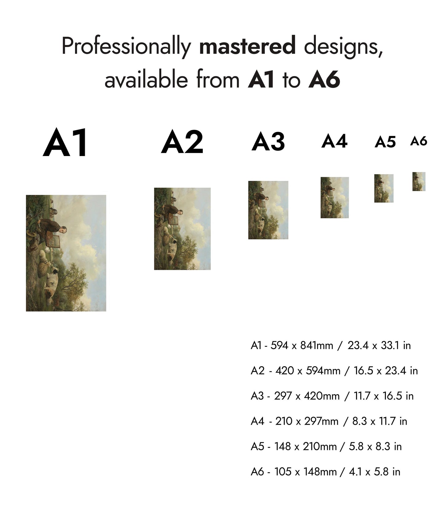De kunstenaar die een koe schildert in een weide