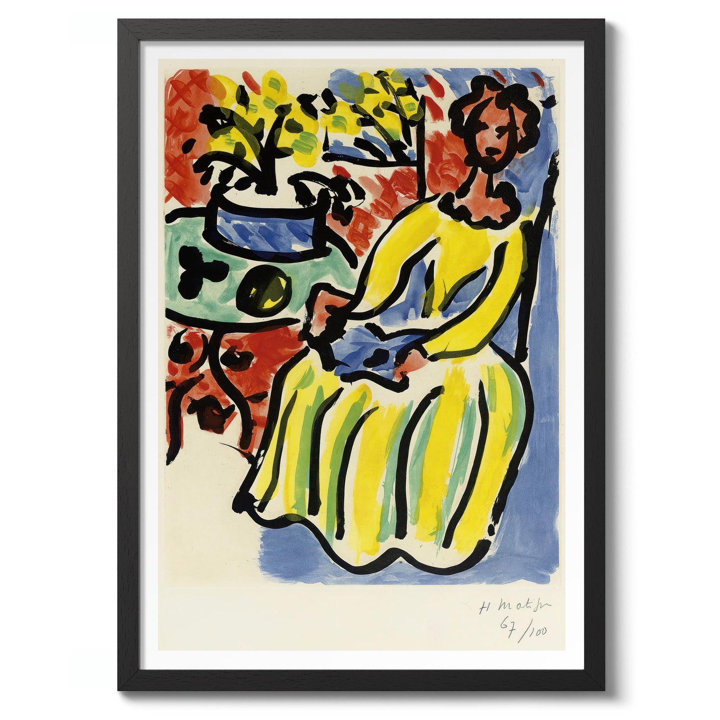 Marie-José in een geel jurkje