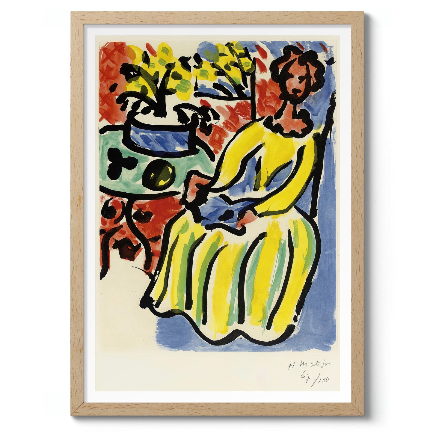 Marie-José in een geel jurkje