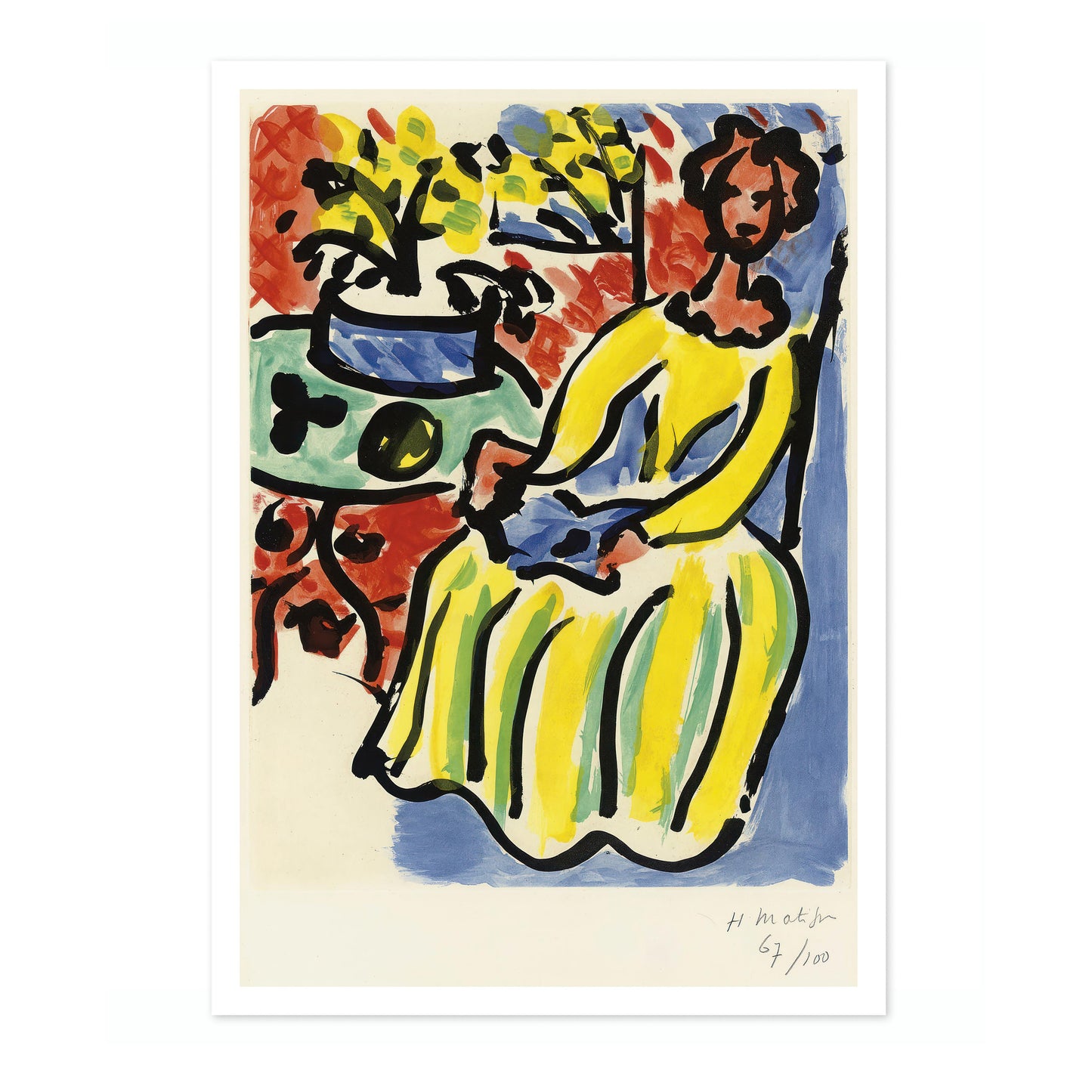 Marie-José in een geel jurkje