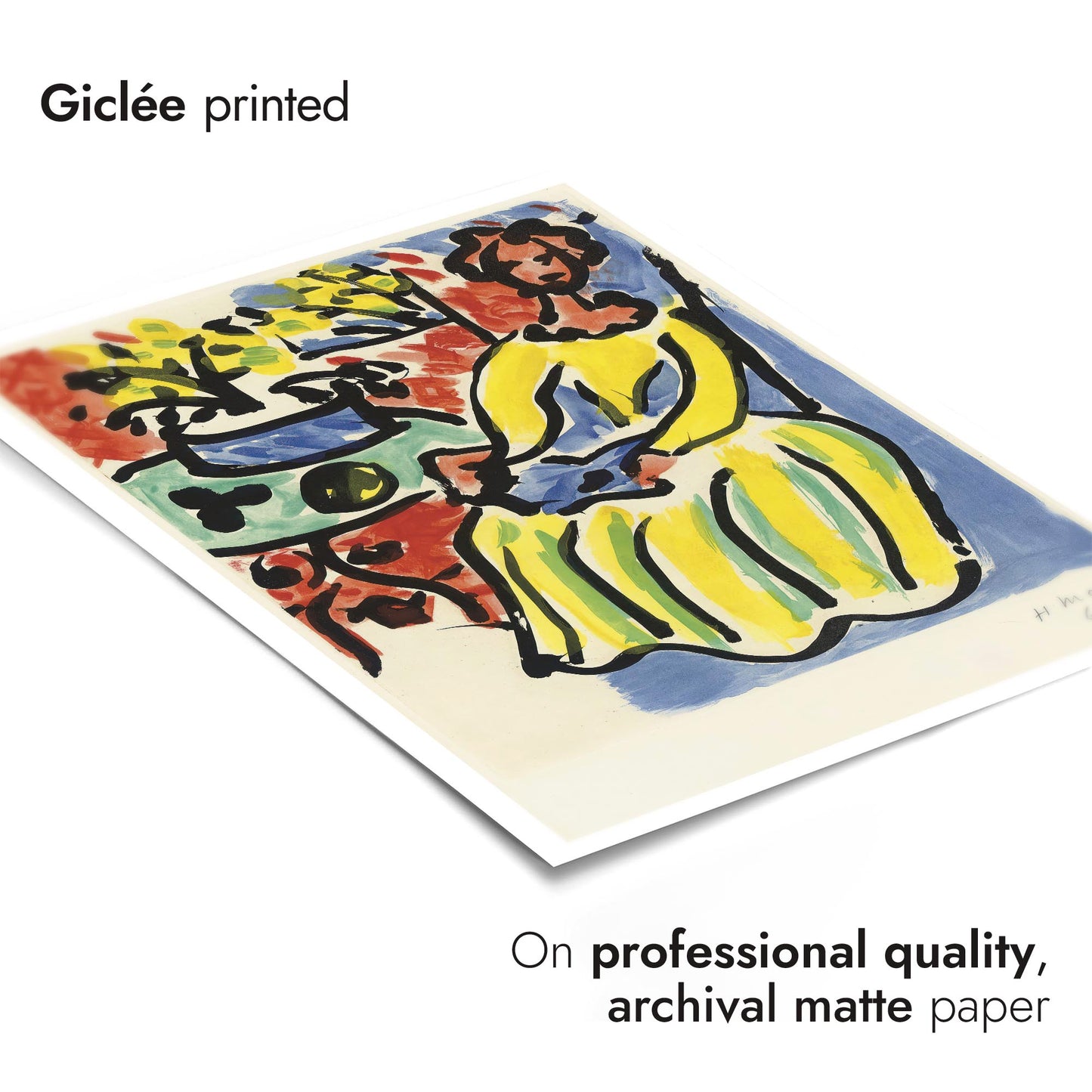 Marie-José in een geel jurkje