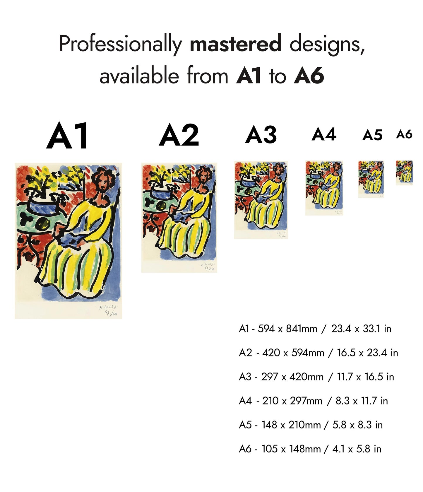 Marie-José in een geel jurkje