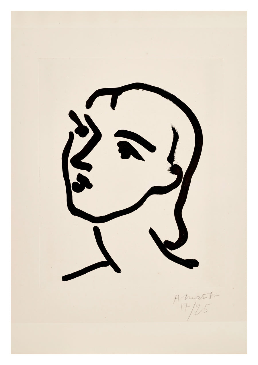 Nadia met steil haar - Print Only frame