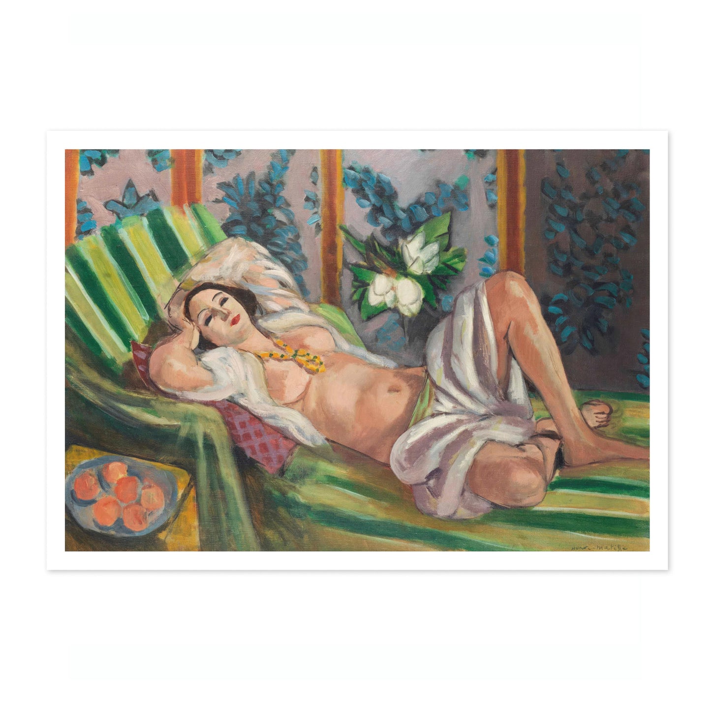 Odalisque Lying with Magnolias