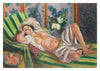 Odalisque Lying with Magnolias print