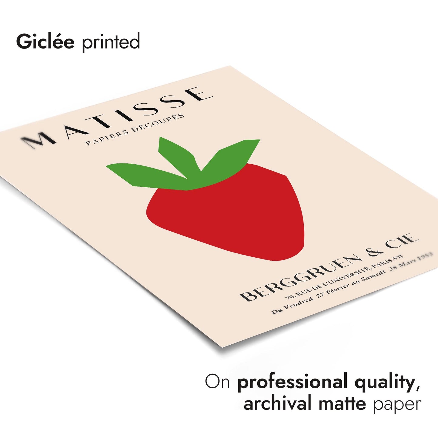 Jordgubbe, Papper Klipp