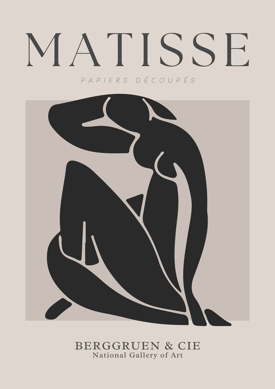 Femme abstraite, Papier découpé - Print Only frame