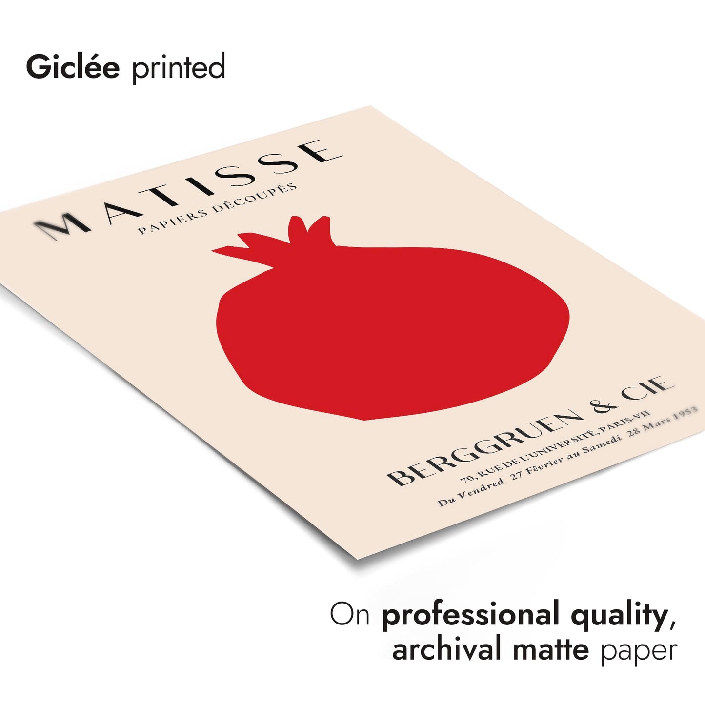 Granatäpple, Papperstryck