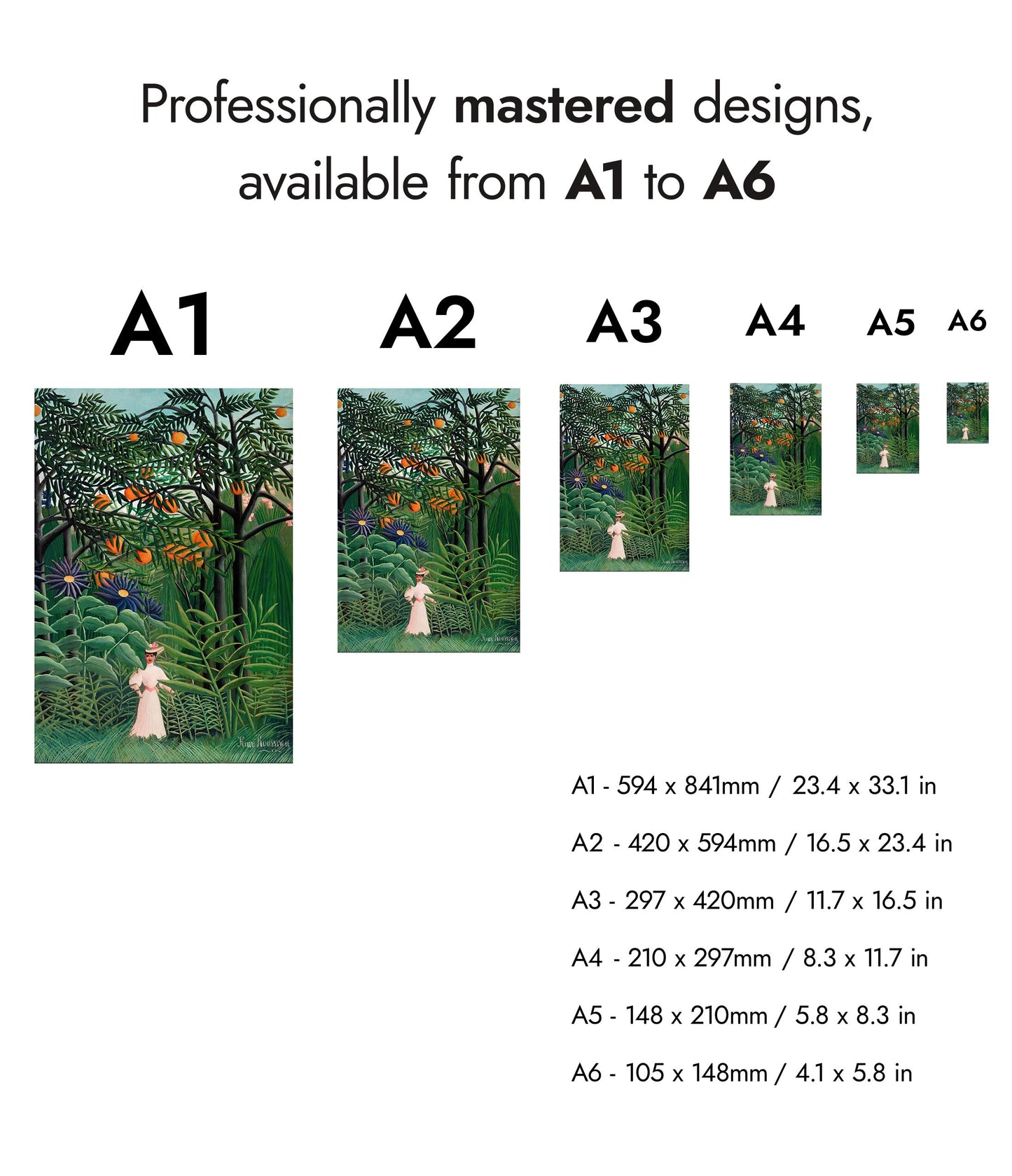 Kvinna som går i en exotisk skog