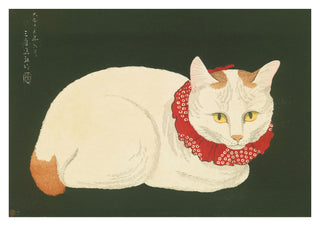 Shironeko (White Cat) print