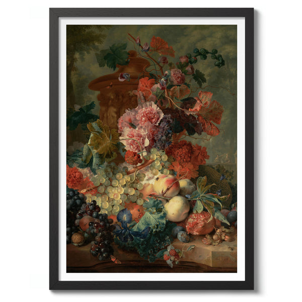 Still Life with Fruit & Flowers