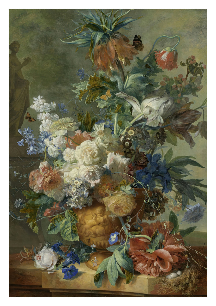 Stillleben mit Blumen - Print Only frame