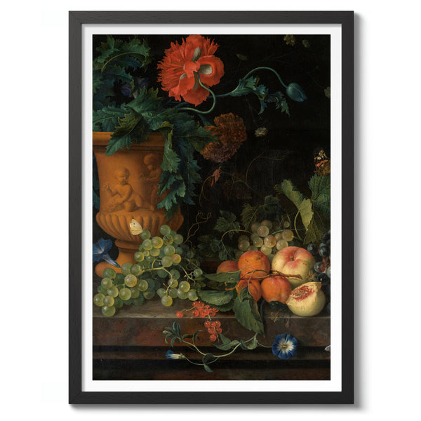 Terracotta Vase with Flowers & Fruit