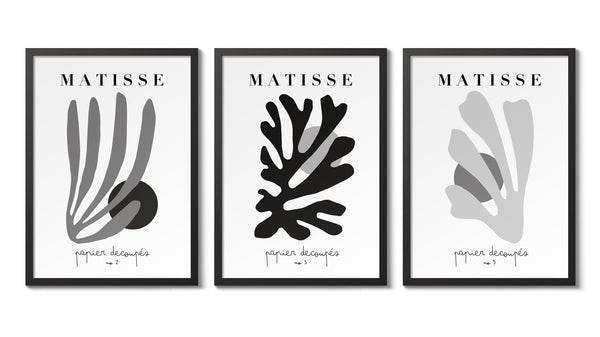 Henri Matisse Black & White - Set of 3