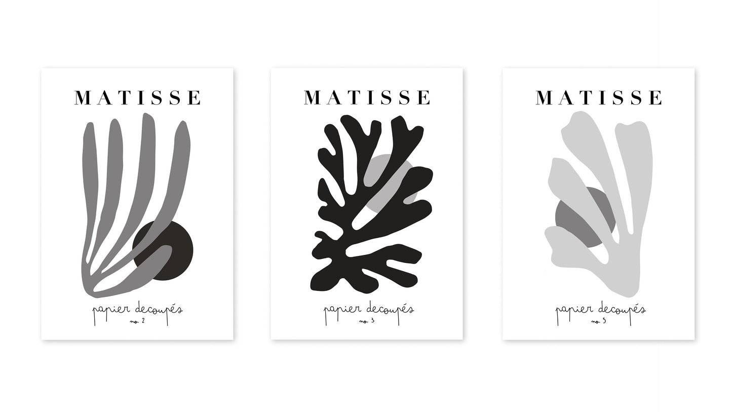 Henri Matisse Black & White - Set of 3