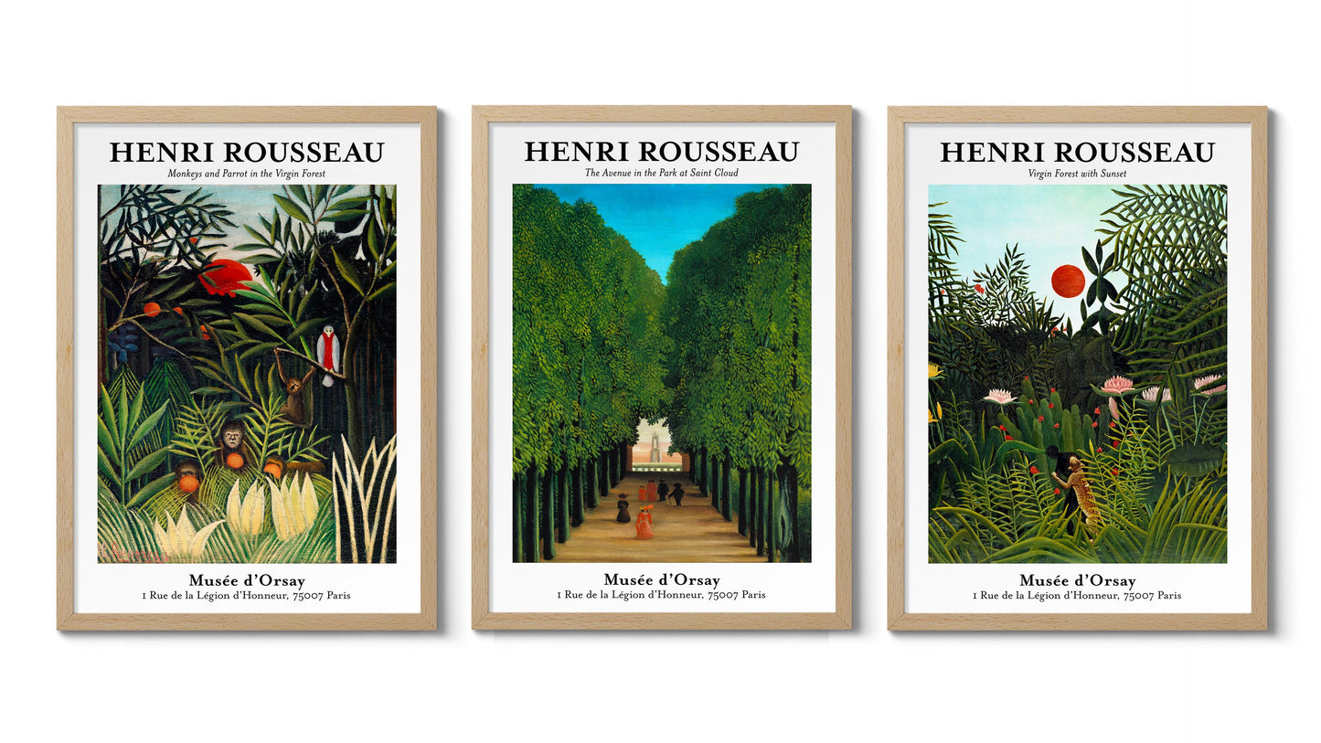 Henri Rousseau - Set of 3