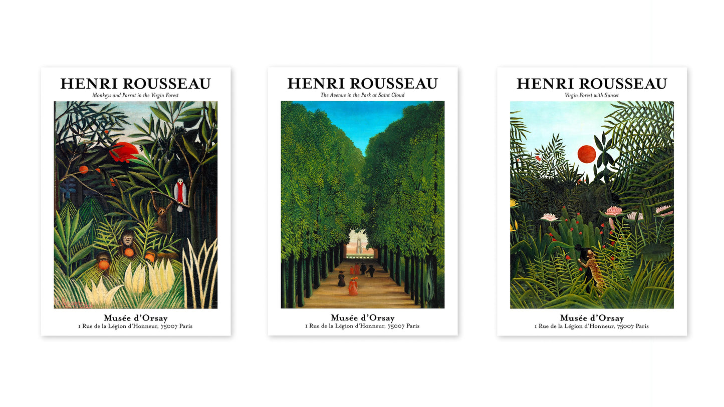 Henri Rousseau - Set of 3