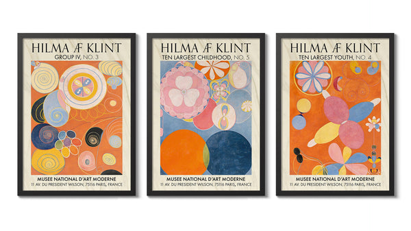 Hilma Klint Orange - Set of 3