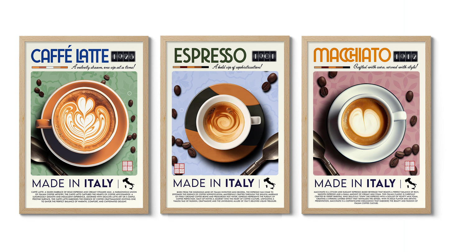 Italienskt kaffe - Set om 3