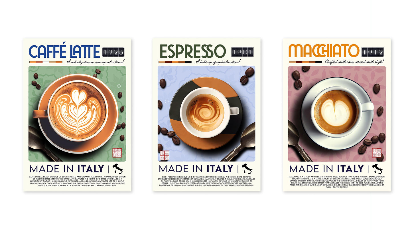 Italienskt kaffe - Set om 3