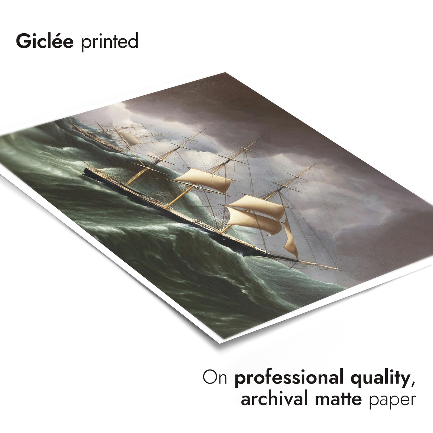 Clipper Ship Warner Rounding Cape Horn