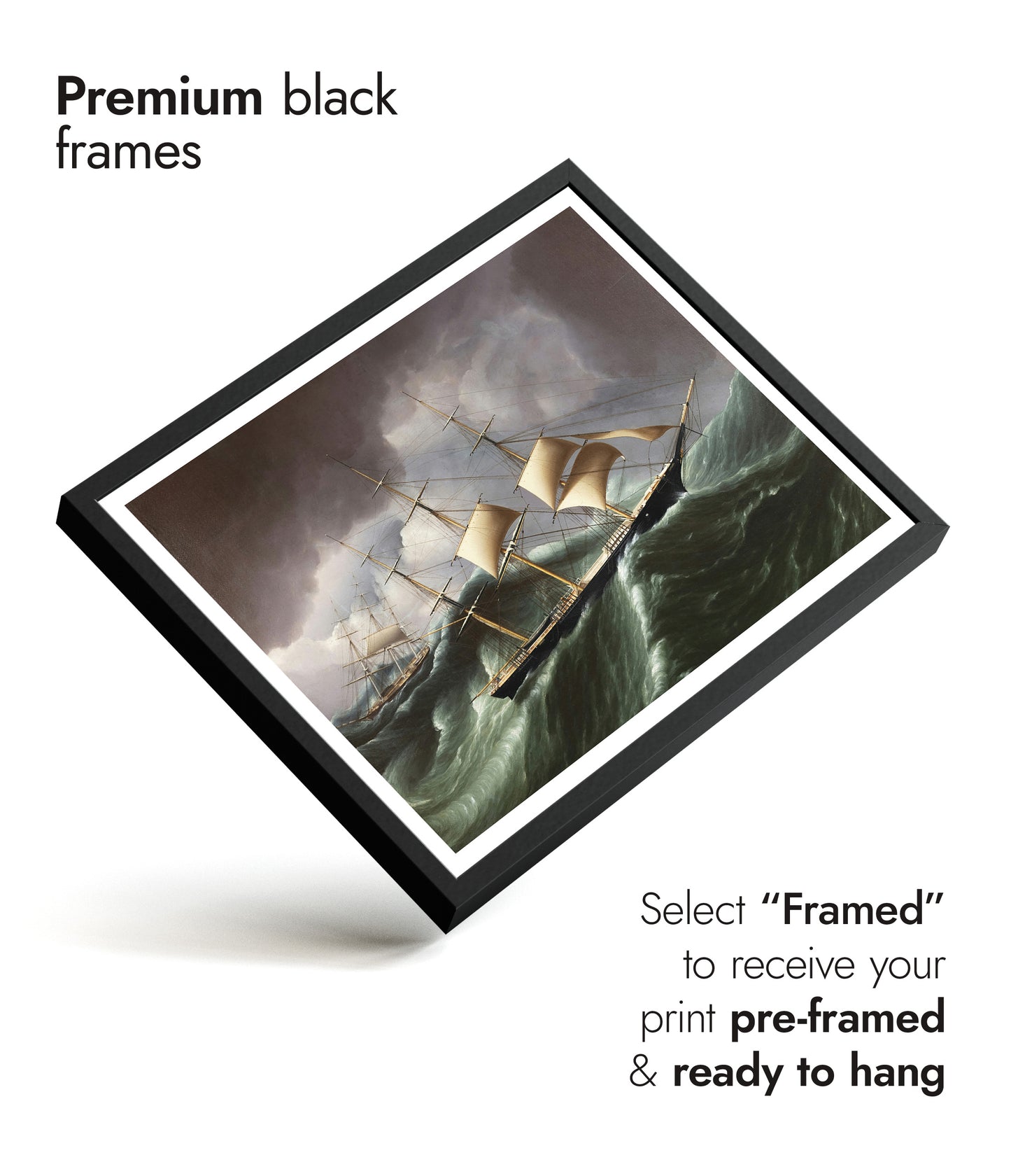 Clipper Ship Warner Rounding Cape Horn