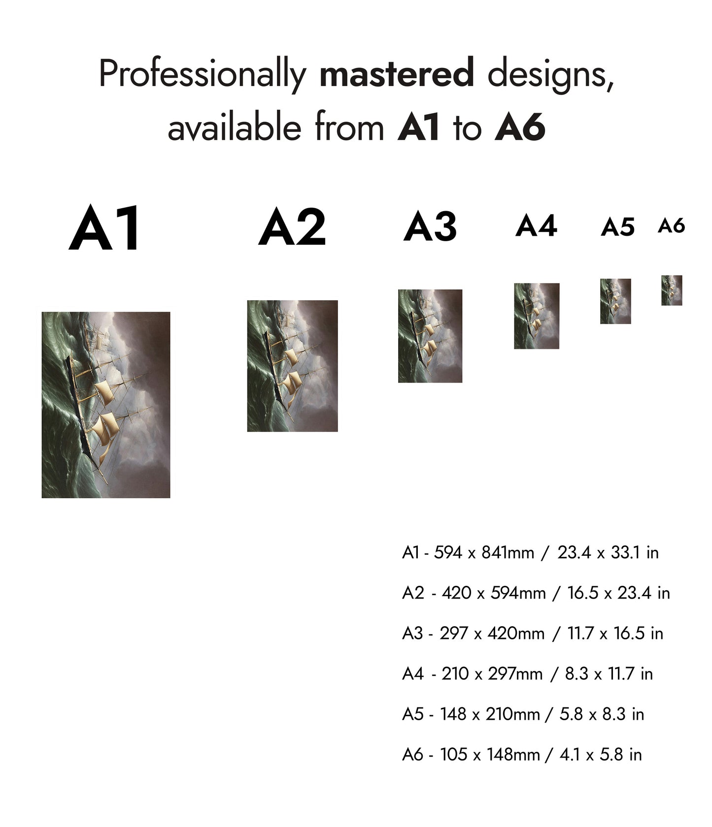 Clipper Ship Warner Rounding Cape Horn