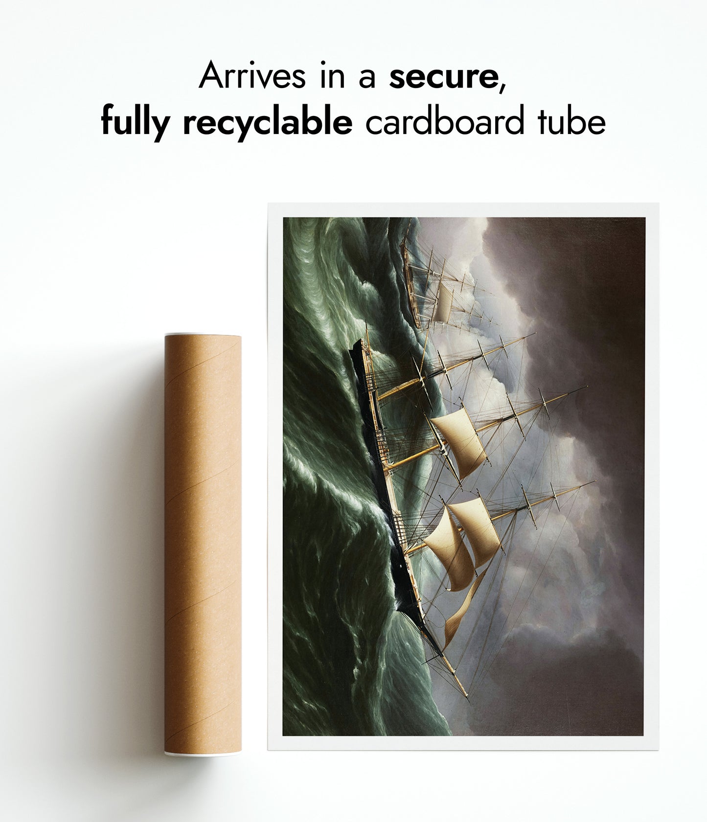 Clipper Ship Warner Rounding Cape Horn