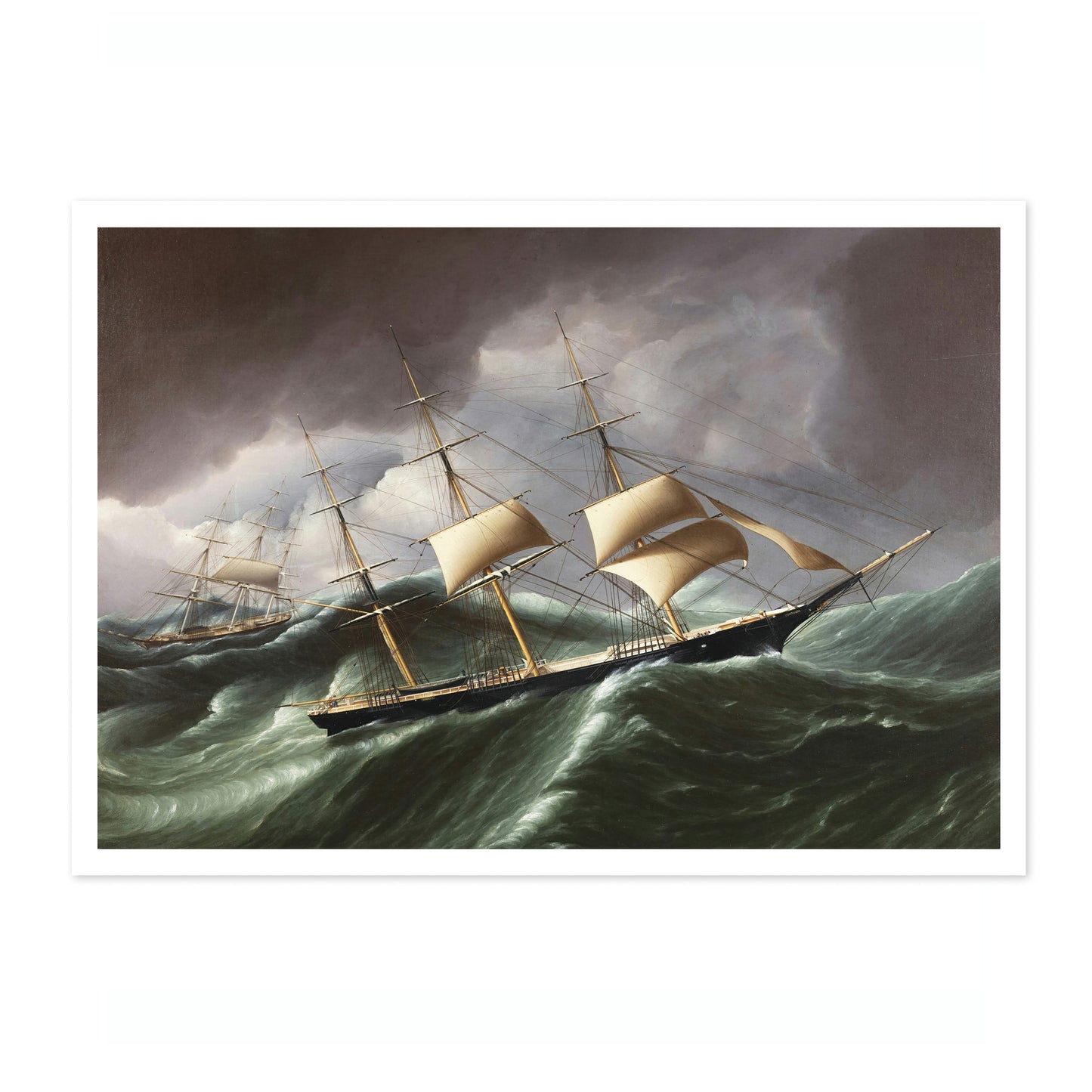 Clipper Ship Warner Rounding Cape Horn