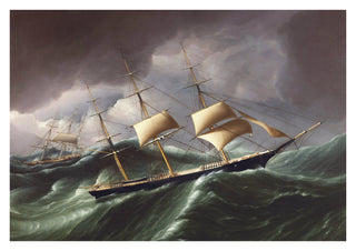 Clipper Ship Warner Rounding Cape Horn print