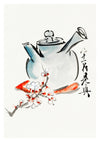 Teapot with Cherry Blossoms print