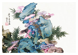 Japansk svamp på bambu print