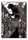 Godzilla Over the City print