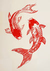 Two Koi Fish print
