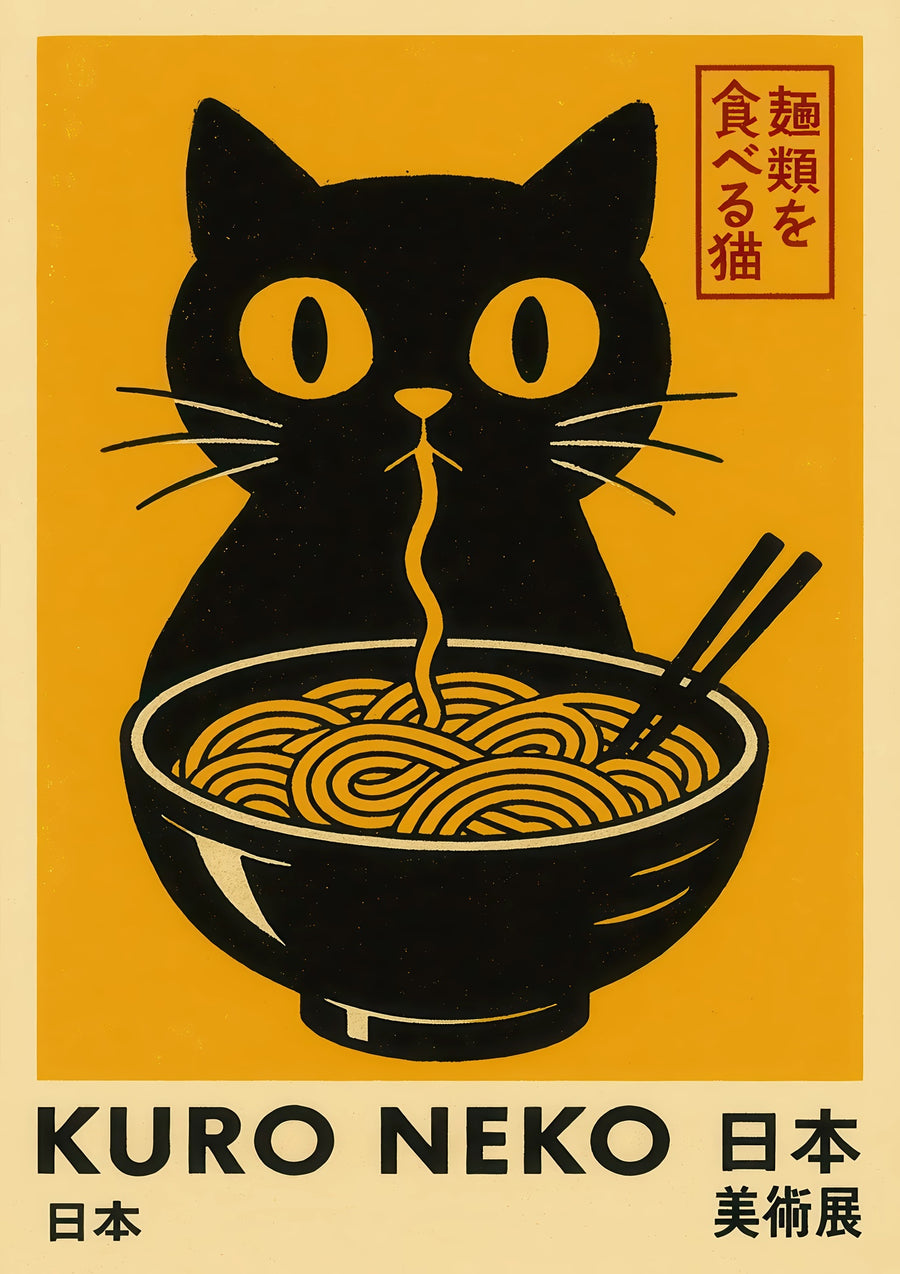 Kuro Neko - Print Only frame
