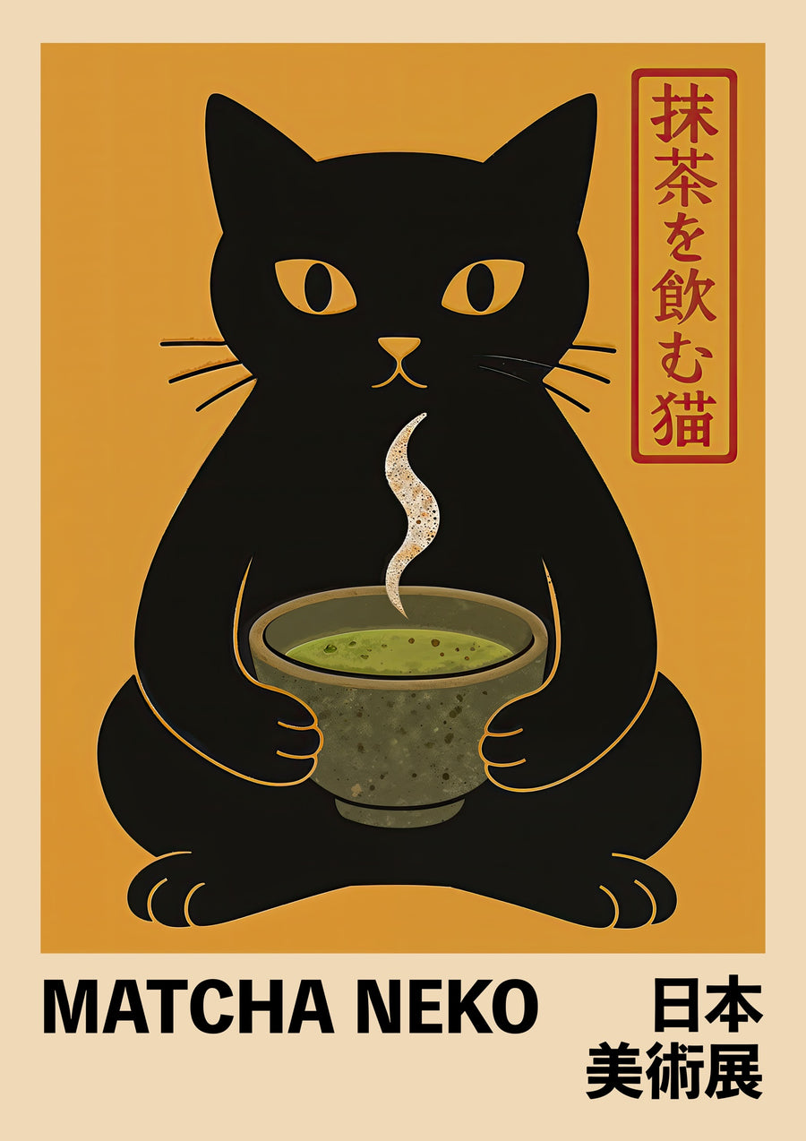 Matcha Neko - Print Only frame