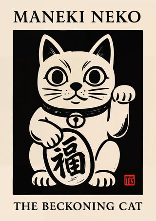 Maneki Neko, The Beckoning Cat print