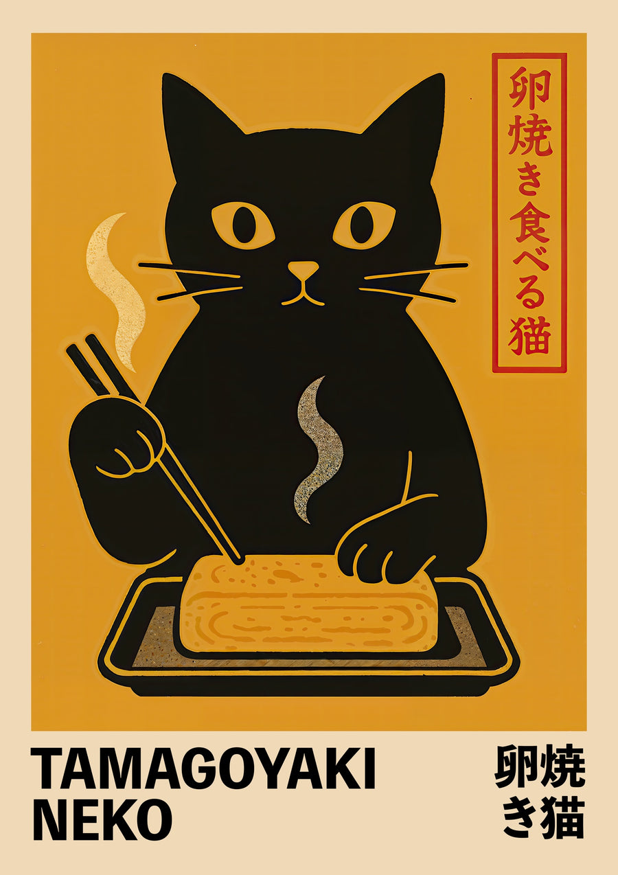 Tamagoyaki Neko - Print Only frame